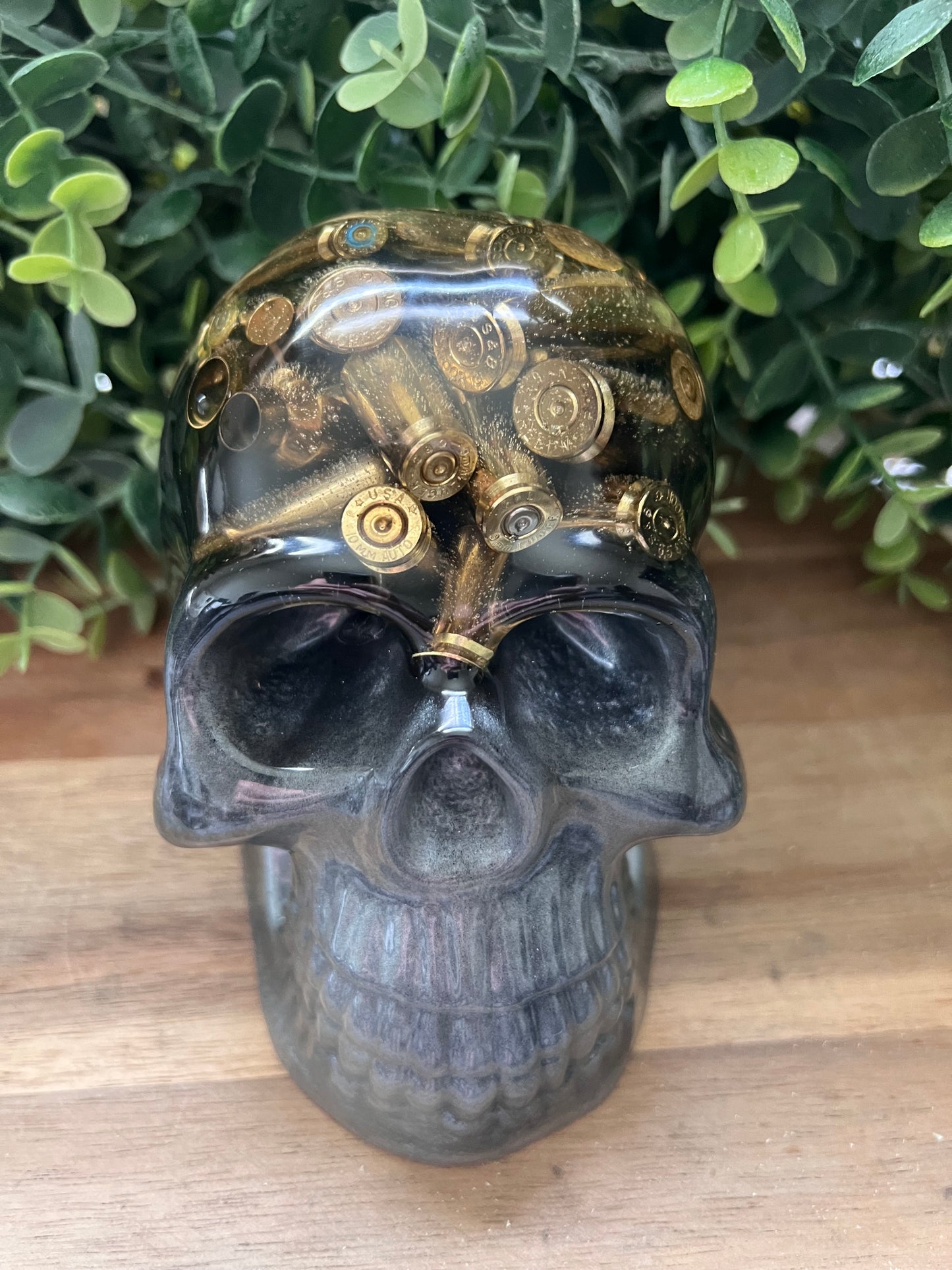 Large Silver and Black Bullet Skull - Up In Arms