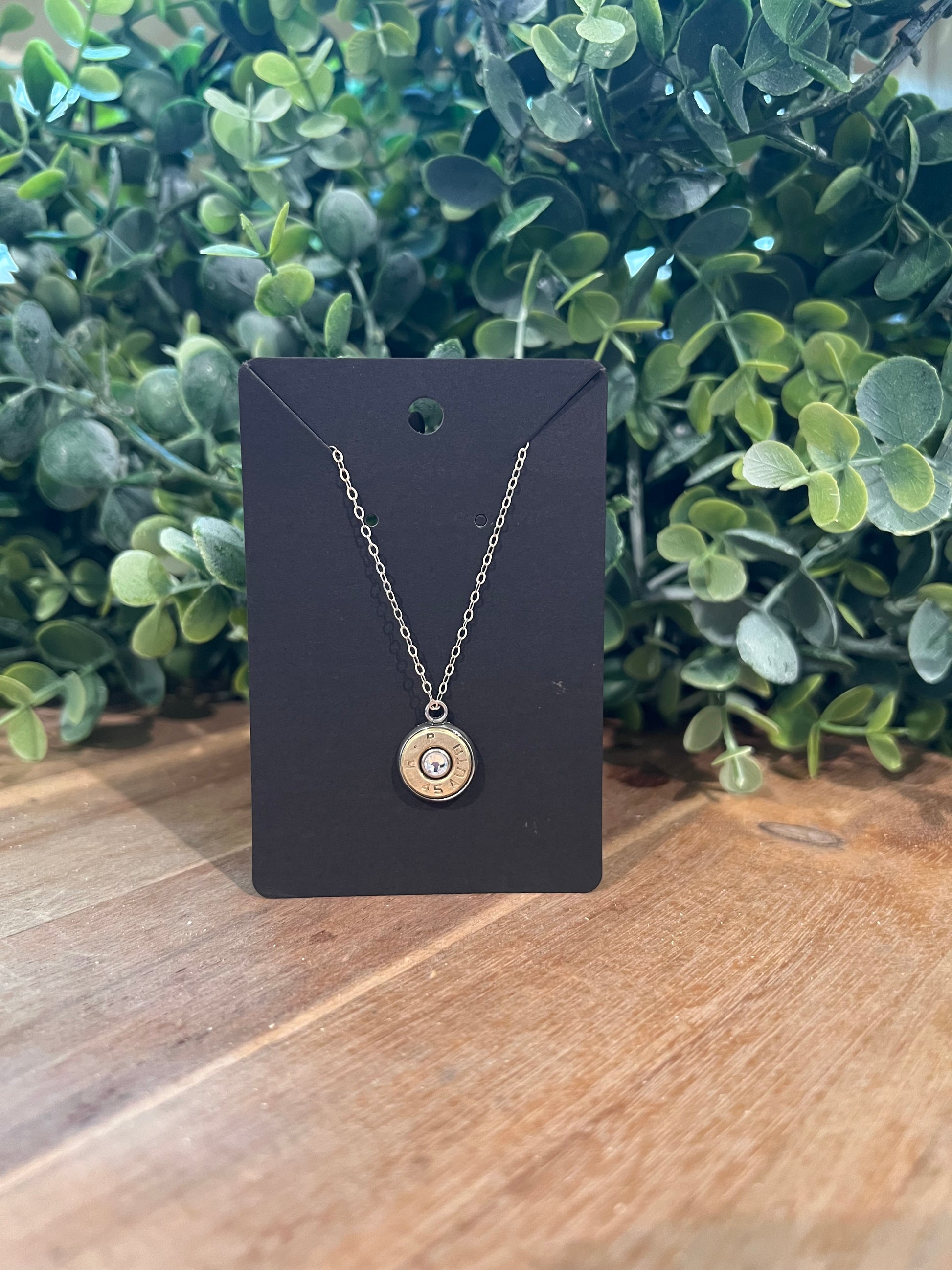 Bullet Necklace with Crystal - Up In Arms