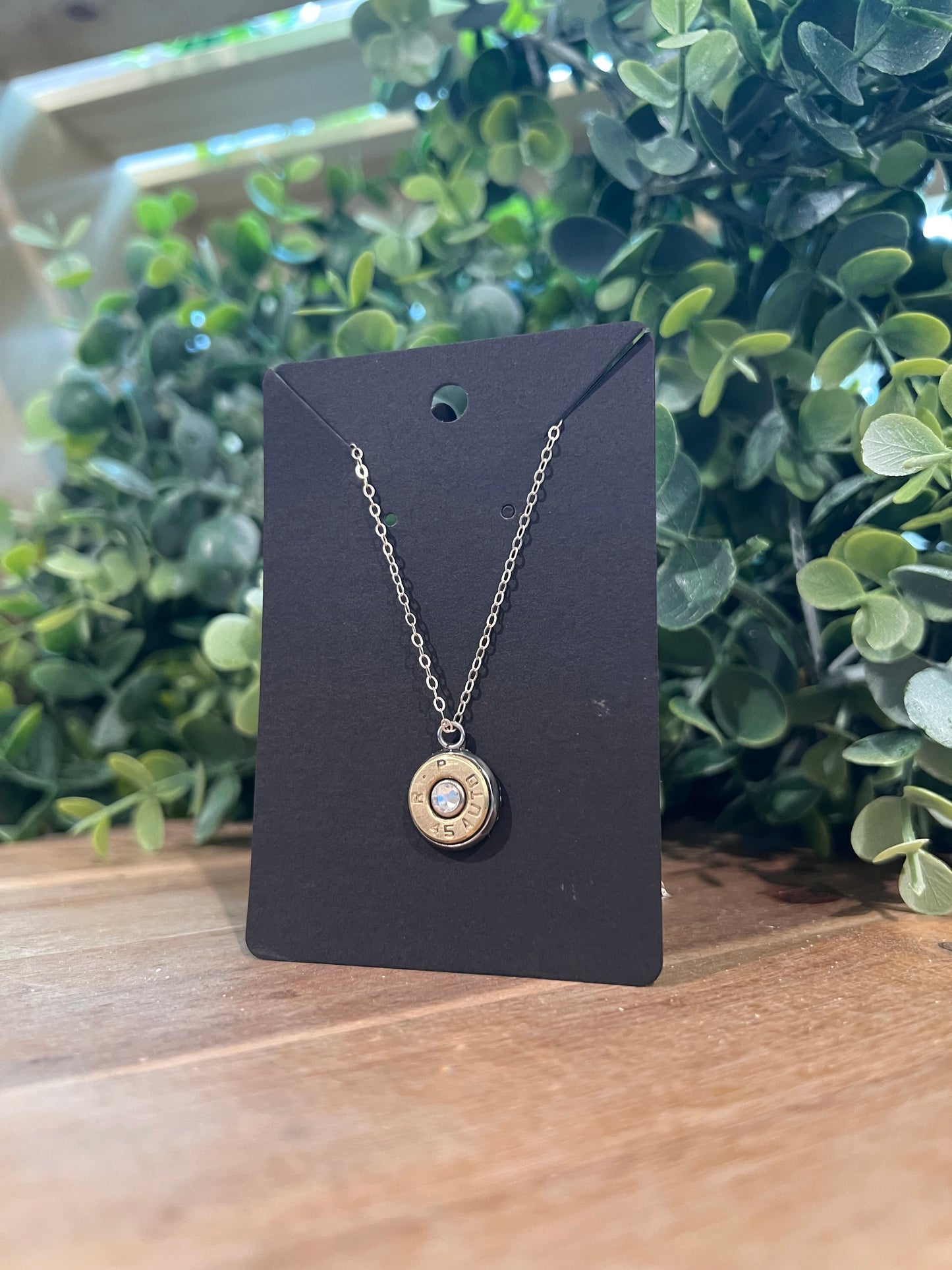 Bullet Necklace with Crystal - Up In Arms