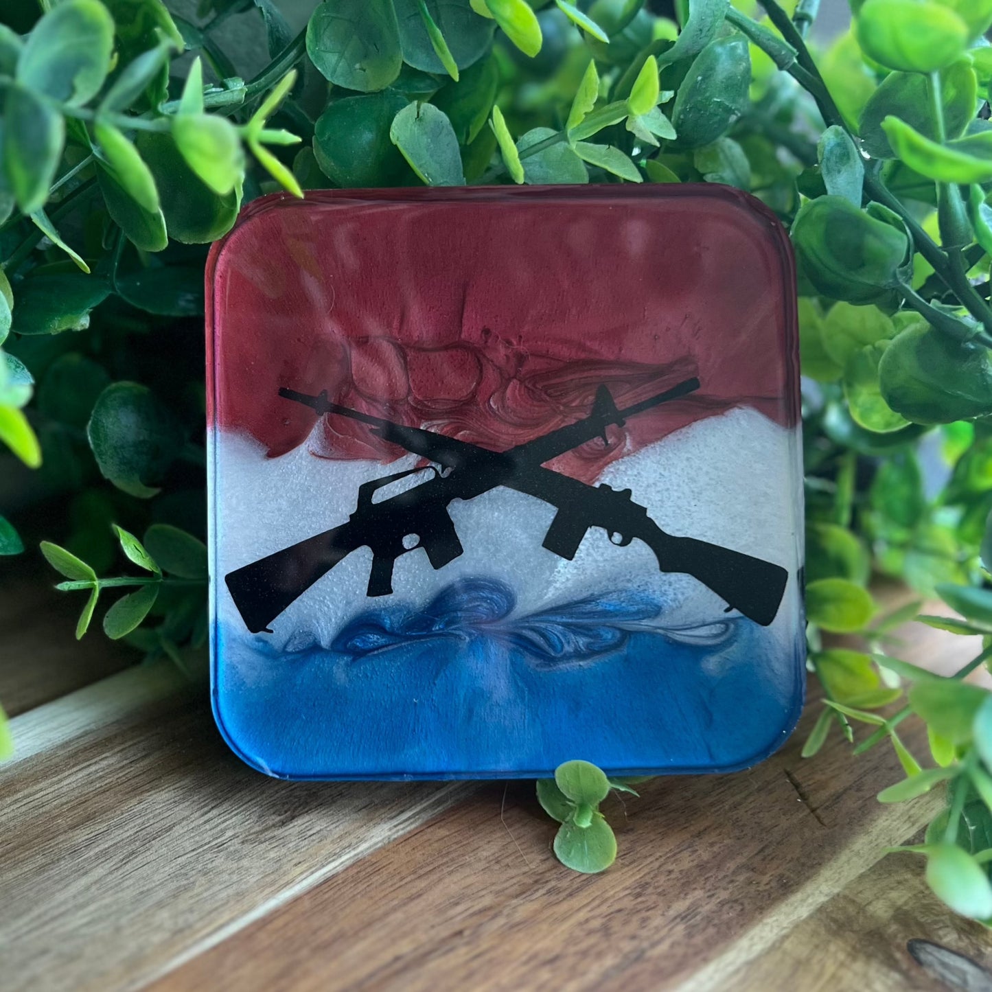 Red White and Blue Coaster - Up In Arms