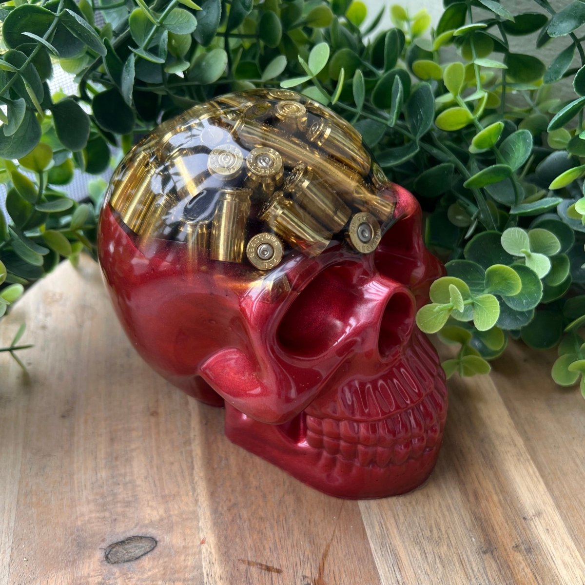 Large Red Bullet Skull - Up In Arms