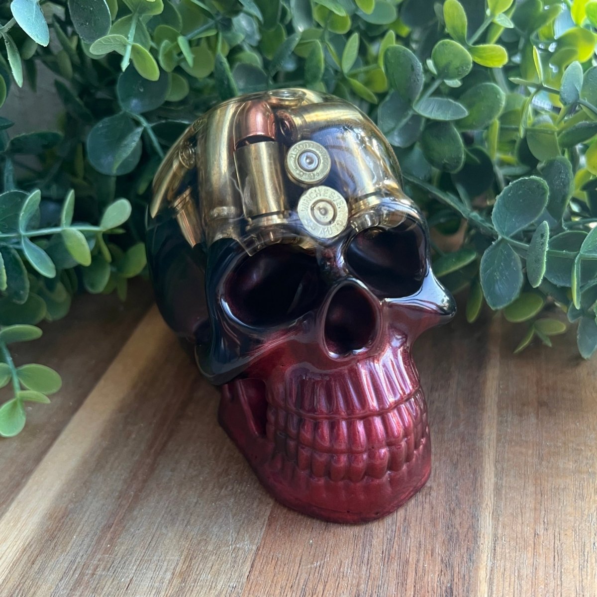 Red and Black Bullet Skull - Up In Arms