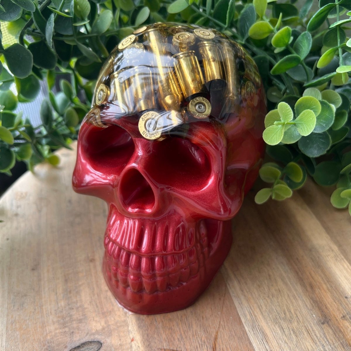 Large Red Bullet Skull - Up In Arms