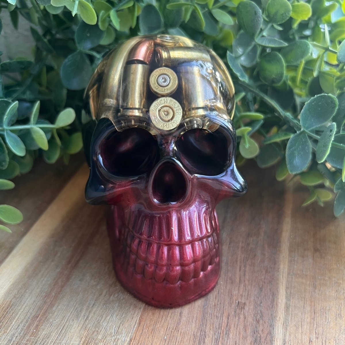 Red and Black Bullet Skull - Up In Arms