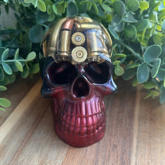 Red and Black Bullet Skull - Up In Arms