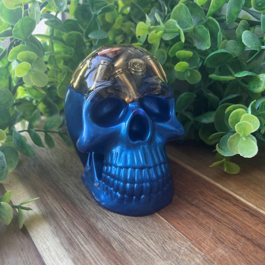 Blue Bullet Skull - Up In Arms