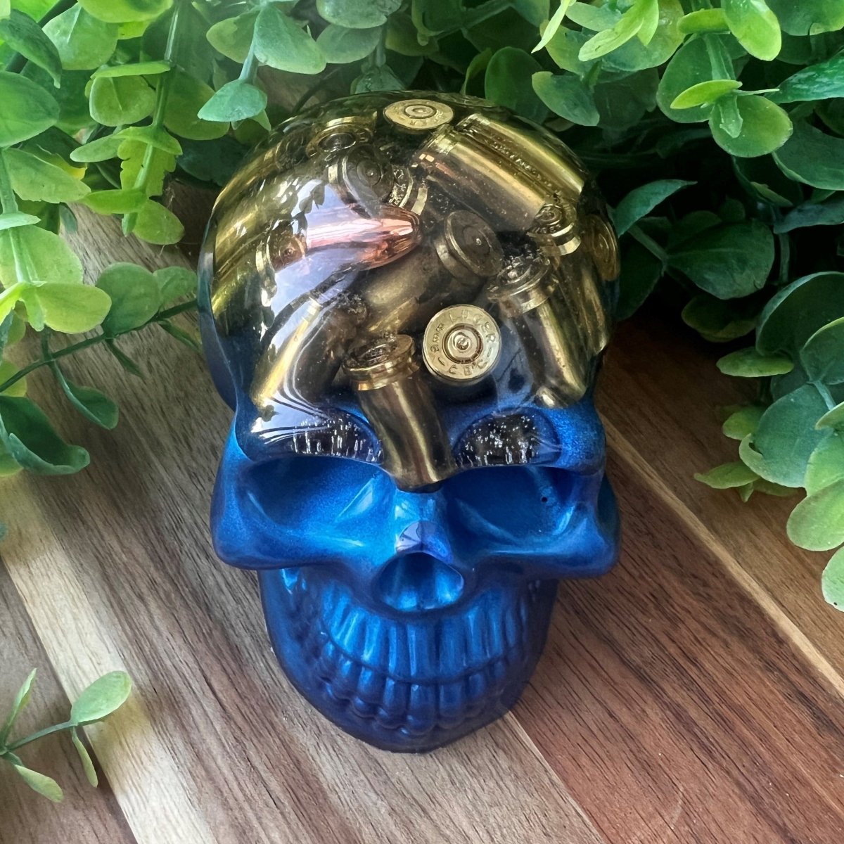 Blue Bullet Skull - Up In Arms