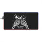 LED Gaming Mouse Pad with Skeleton Cheers Design, Gamer Desk Accessory, RGB Lighting Mouse Mat, Cool Gaming Gift, PC Setup Decor - Up In Arms