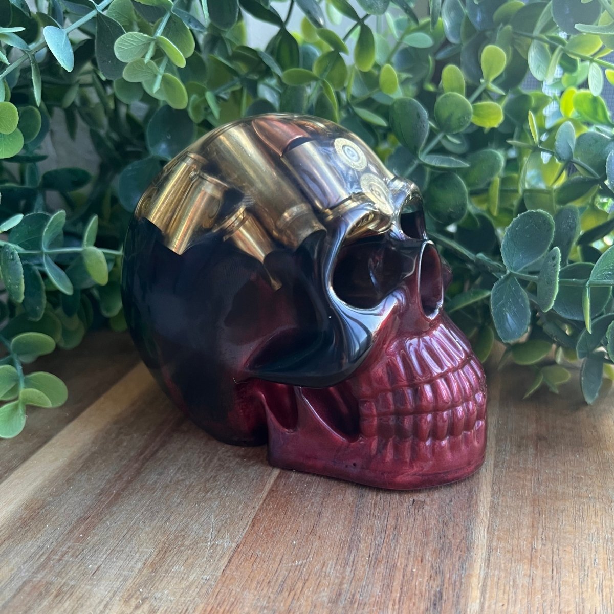 Red and Black Bullet Skull - Up In Arms