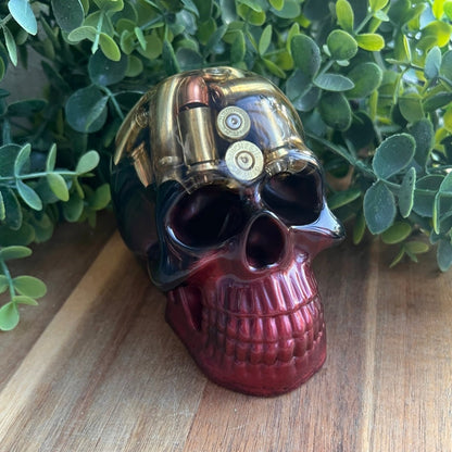 Red and Black Bullet Skull - Up In Arms