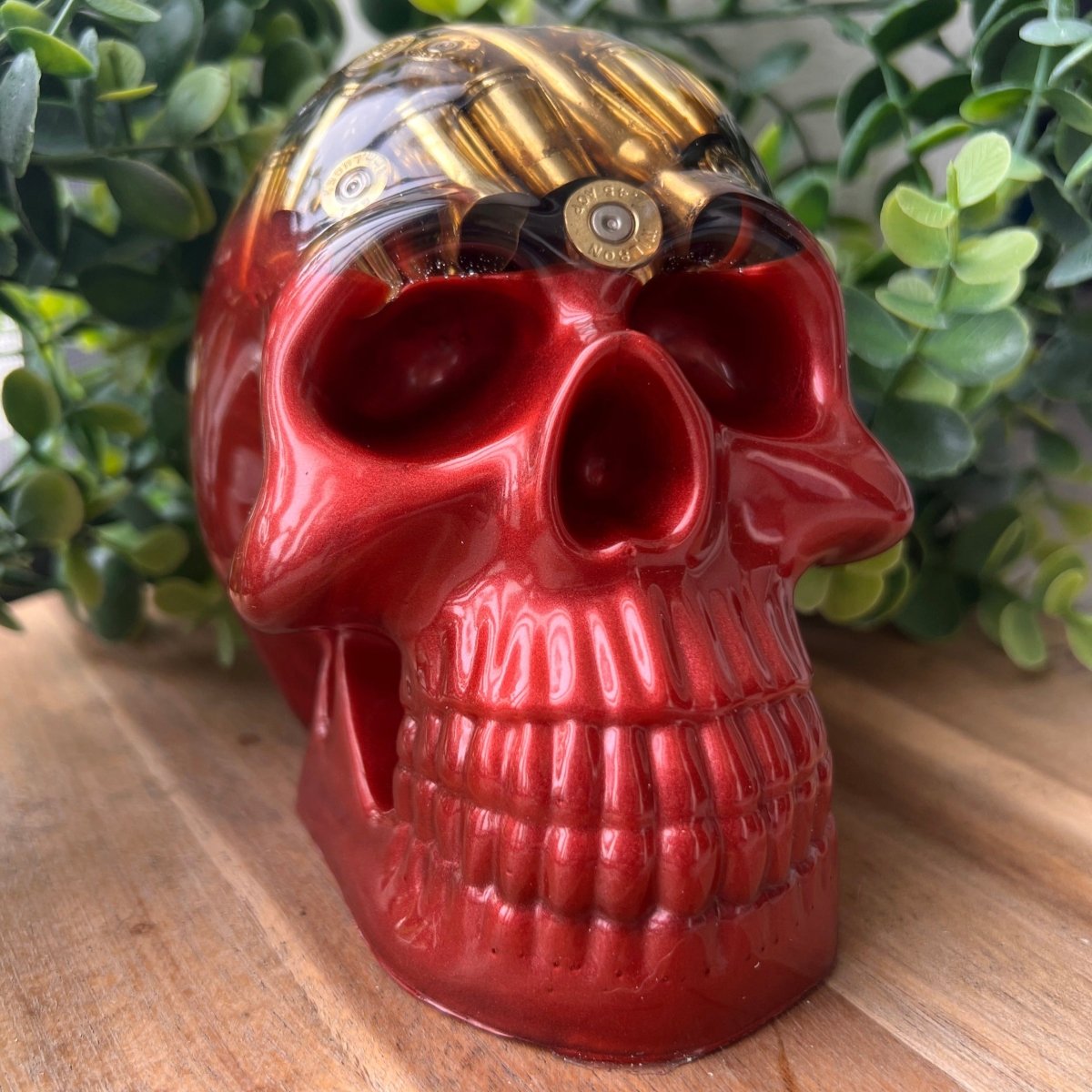 Large Red Bullet Skull - Up In Arms